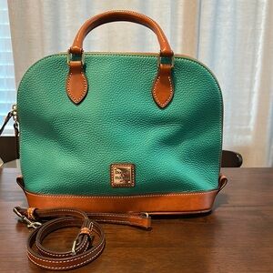 Dooney & Bourke Green and Brown Satchel